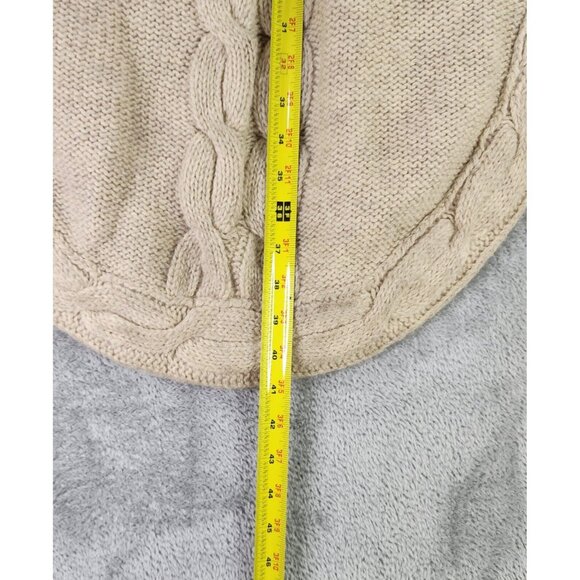 Vamp by Koret Sweater Womens Medium Brown Wool Knit Hooded Vintage Poncho - Picture 5 of 11